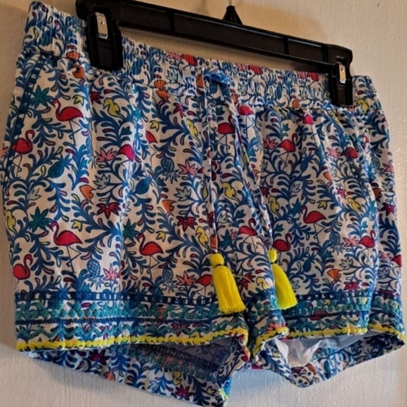 Vineyard Vines Pants - Vineyard Vines Women Shorts Size XS Floral Flamingo Embroidered Trim Draw